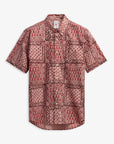 sebago littleriver short sleeve shirt fancy rose beige red blue