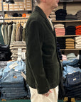 sebago neddick corduroy blazer jacket green black forest
