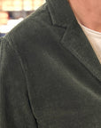 sebago neddick corduroy blazer jacket green black forest