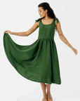 son de flor amelia dress emerald green