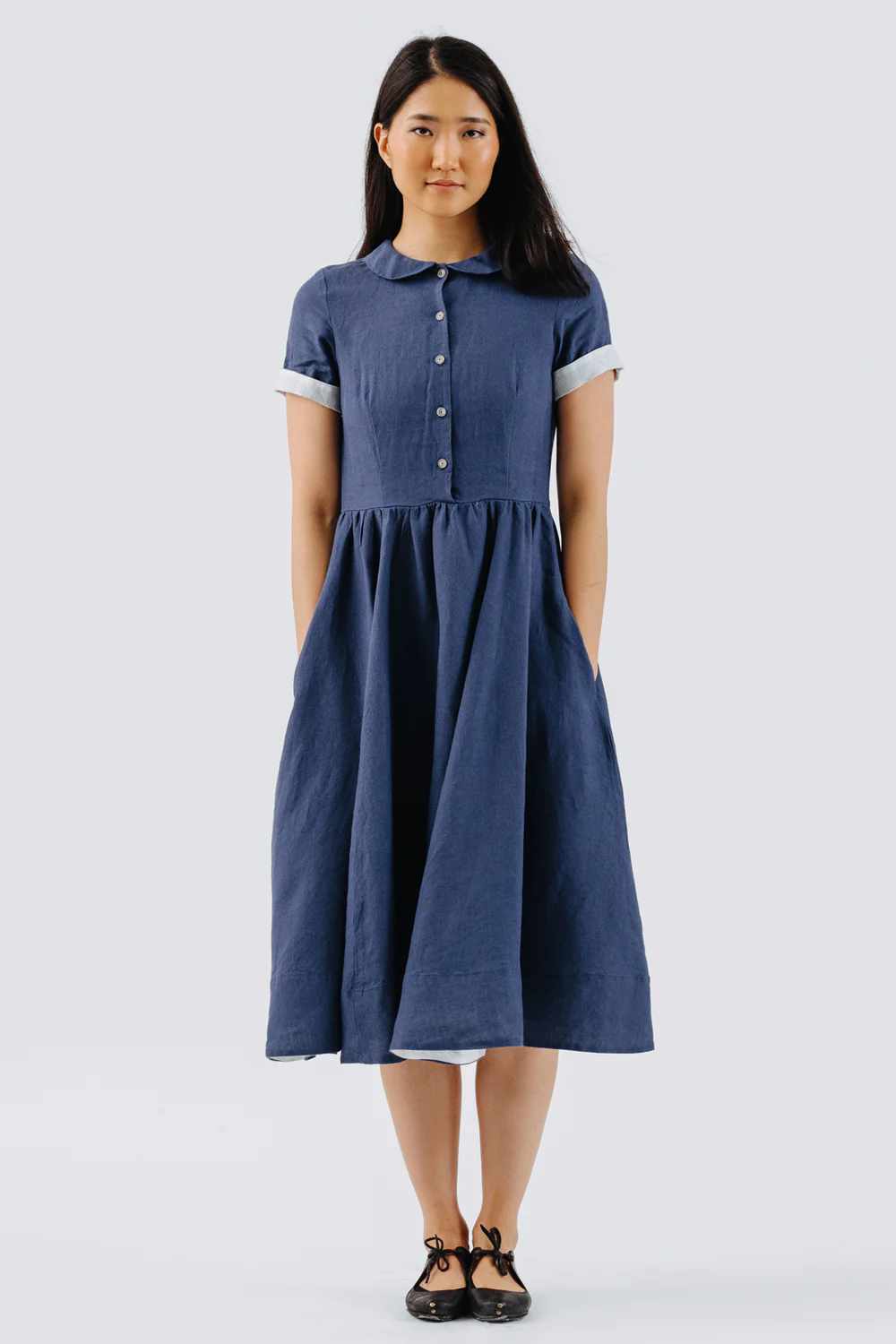 son de flor classic dress moonlight blue (LAST SIZ XLARGE) – www.sublime.bz