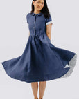son de flor classic dress moonlight blue (LAST SIZ XLARGE)