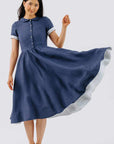 son de flor classic dress moonlight blue (LAST SIZ XLARGE)