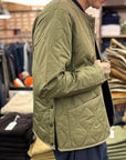 taion military crew neck down jacket dark olive