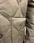 taion military crew neck down jacket dark olive