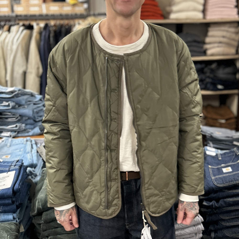 【TAION】Military oversized crewneck down taion military reversible crew neck down jacket dark olive cream