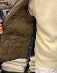 taion military v neck snap vest dark navy