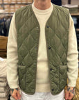 taion military v neck snap vest dark olive
