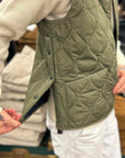 taion military v neck snap vest dark olive