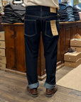tela genova gregorio denim pant blue
