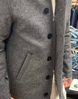 tela genova michele giubbino wool jacket grey