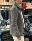 tela genova michele giubbino wool jacket grey