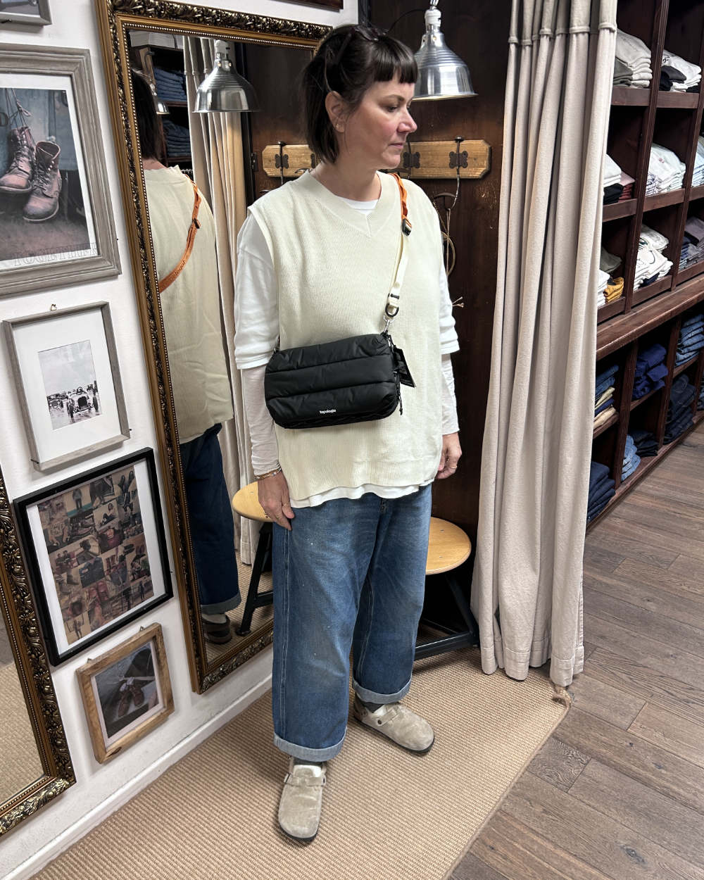 topologie bottle sacoche large puffer black and utility sling