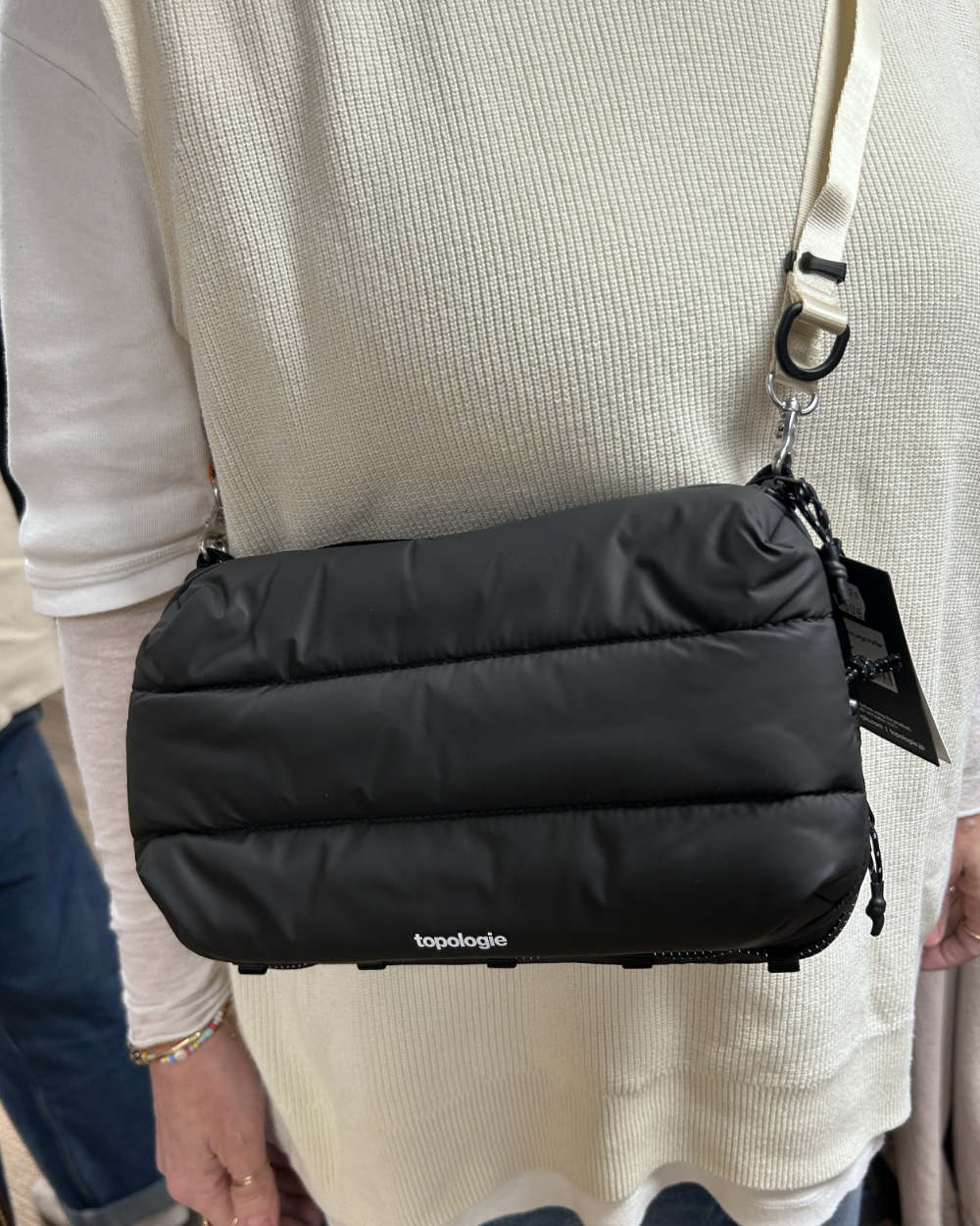 topologie bottle sacoche large puffer black and utility sling