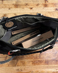 topologie explorer tote bag medium black and macrame strap shadow and two 10mm wrist straps black reflective