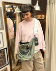 topologie summit tote medium moss black and puffer strap marshmallow and the loop rope 10mm