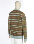 universal works loose crew olive mix fairisle (LAST SIZE SMALL)