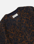 universal works cardigan night leopard
