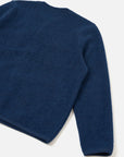 universal works cardigan wool fleece indigo