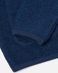 universal works cardigan wool fleece indigo