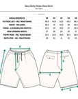 universal works clean short navy derby stripe