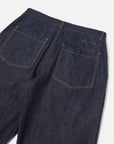 universal works duke pant indigo 13oz selvedge denim