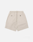 universal works pleated track short kennedy stripe brown