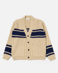 universal works sand chunky knit stripe langdale cardigan (LAST SIZE MEDIUM)