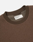 universal works sleeveless crew cotton mix fleece brown
