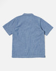 universal works summer overshirt washed indigo chambray