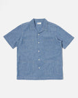 universal works summer overshirt washed indigo chambray