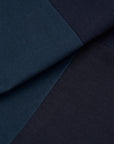 universal works three button jacket patchwork twill navy