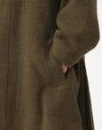 girls of dust military trench wool velour avocado
