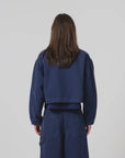 girls of dust woopsy jacket canvas indigo blue