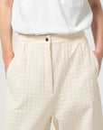 girls of dust karate pants sashiko cotton wheat