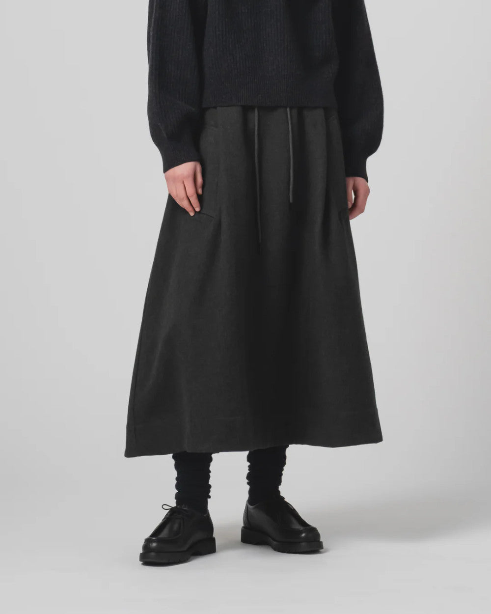 girls of dust meadow skirt terrestre wool anthracite – www.sublime.bz