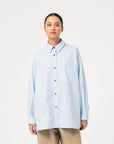 girls of dust supernova shirt silky poplin office blue
