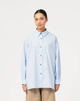 girls of dust supernova shirt silky poplin office blue