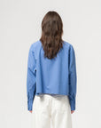 girls of dust cubic shirt blue sea cotton blue