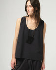 girls of dust tank top faro cotton midnight blue