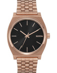nixon time teller all rose gold black sunray