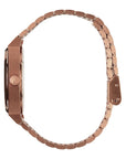 nixon time teller all rose gold black sunray