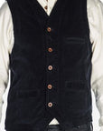 captain santors vest 7703 cb405 navy corduroy (LAST SIZE LARGE)