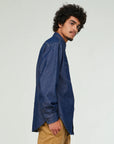 eat dust worker shirt prisoners denim indigo