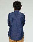 eat dust worker shirt prisoners denim indigo