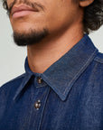 eat dust worker shirt prisoners denim indigo