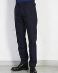 hansen finn side buckle regular trousers blue pin (LAST SIZE LARGE)