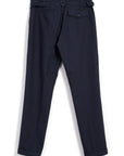 hansen finn side buckle regular trousers blue pin (LAST SIZE LARGE)
