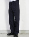 hansen sune pleated wide cut trousers blue pin (LAST SIZE MEDIUM)