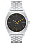 nixon time teller black stamped gold